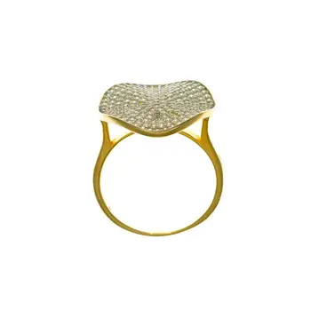 

Ring Silver Circle with Gold plated and Zircons