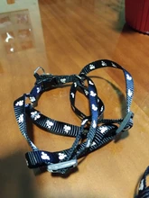 Paw Print Small Dog Harness and Leash Soft Nylon Pet Walking Harness Vest For Chihuahua