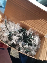 Garlands-Light Peach-Flower Led-String Christmas-Decor Solar-Lamp Garden Outdoor 5m 6V