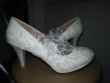Zapatos de tacón alto para mujer, mocasines blancos, calzado de boda, para novia