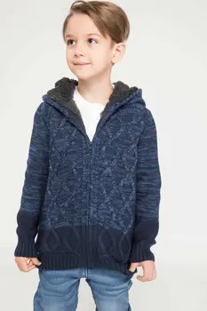 

DeFacto Boys Casual Solid Fashion Hooded Jacket Thicken Pocket Loose Sportwear Coat Boys Autumn New - I9211A618AU