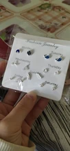 7 par/set de corazón de cristal pendientes hojas para las mujeres encanto de diamantes de imitación pequeño conjunto de pendientes de perlas de joyería de regalo Brincos