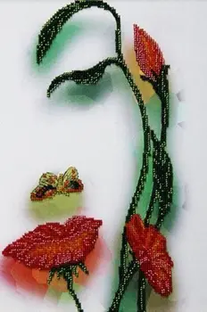 

50341 set for embroidery with beads Astrea 'Flower portraits ', 21x30 cm