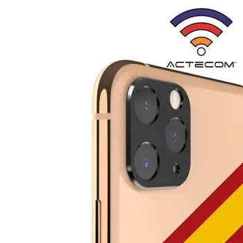 

ACTECOM Protector Cámara para iPhone 11 PRO Negro Camara Trasera Cristal iPhone 11 PRO Negro