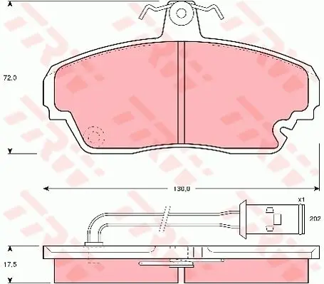 Brake pads HONDA LEGEND 2.5/2.7/86-90/ROVER 800 2.5/2.7/86-99 front TRW GDB851 |