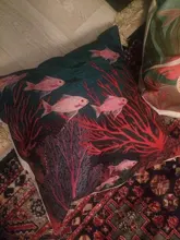 Cushion-Cover Pillow-Case Kissen Linen Print Home-Bed Cartoon Decoration Cat Portrait