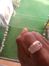 FDLK-anillo lujoso de oro rosa para hombre, piedra Natural de cristal, regalo de aniversario para novio, banda de boda de compromiso para banquete