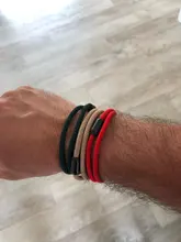 Pulseras de cuerda roja minimalistas para hombre, cierre magnético de acero inoxidable, doble hilo de Milán, negro