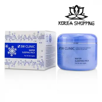 

Ночная увлажняющая маска с розовой водой 3W Clinic Water Sleeping Pack. Корейская косметика.