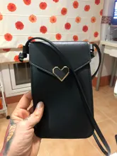 Cartera con pantalla táctil para teléfono móvil, bolso de mano con correa de cuero para Smartphone, Iphone X, S10, Huawei P20