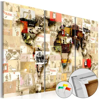 

Pictures of Cork-Graffiti World [Cork Map] - 90x60 cm