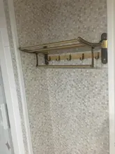 Towel-Rack Hooks Bathroom-Accessories Foldable Antique Aluminum Brass with Active