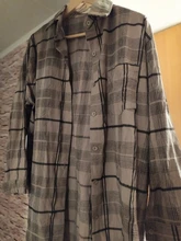 Plaid Shirt Blouse Oversize Top Women Blusas Long-Sleeve Girls Plus-Size Femme Female