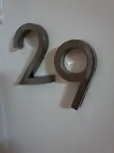 Door-Plate Sign Sticker Number-House Address Abs-Plastic Plaque Hotel 0123456789 Digits
