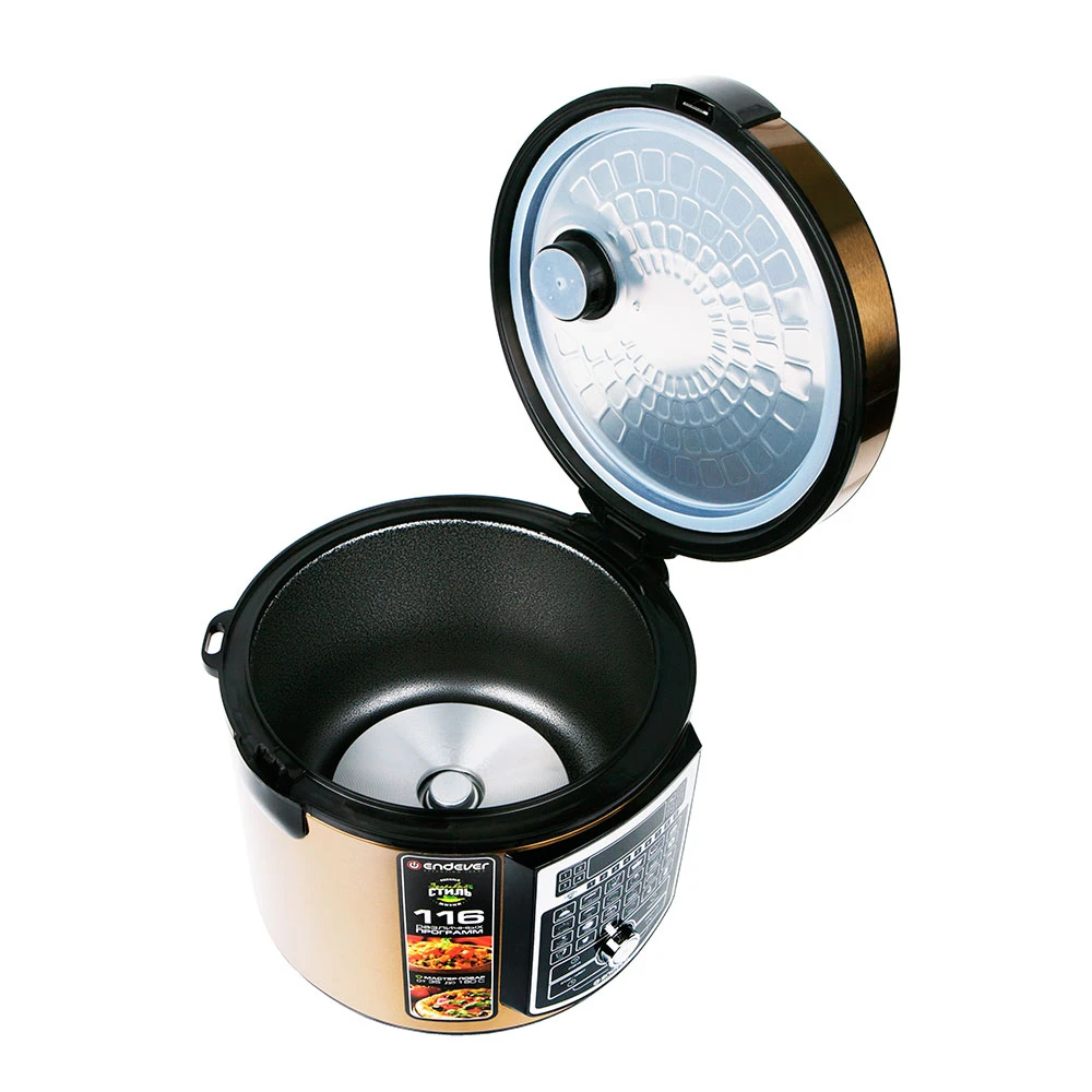 Мультиварка Endever Vita-75 (Мощность 860 Вт, 116 программ, автоподогрев, емкость 5 л, таймер, антипригарное покрытие)
