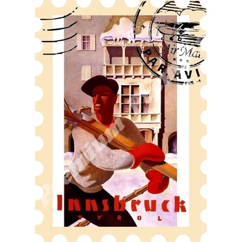 

Austria souvenir magnet vintage tourist poster