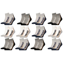 HEAD/спортивные носки; 12 штук в упаковке; Цвета: белый, серый и черный; унисекс