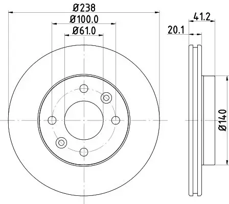 Диск тормозной передн. KUBISTAR(X76) KUBISTAR Box(X80) KUBISTA