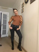 Skinny Jeans Denim Pants Double-Button Spring High-Waist Woman Mujer 