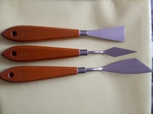 3 unids/set paleta profesional cuchillo mezclar aceite de pintura de acero inoxidable rascador espátula arte suministros para artista herramienta de pintura conjunto