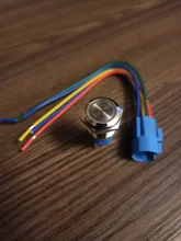 Switch Ring-Lamp-Power Symbol-Button Led-Light Metal 16mm Waterproof Self-Lock NO 1NO1NC