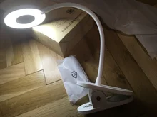 Desk-Lamp Night-Light Clip-On Rechargeable 5W USB for Bedroom 360-Degrees Dimming Adjustable