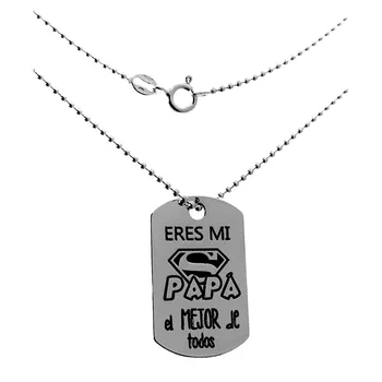 

Choker 925 Sterling silver m. Chain 50cm. Sheet YOU ARE MY SUPER DAD THE BEST