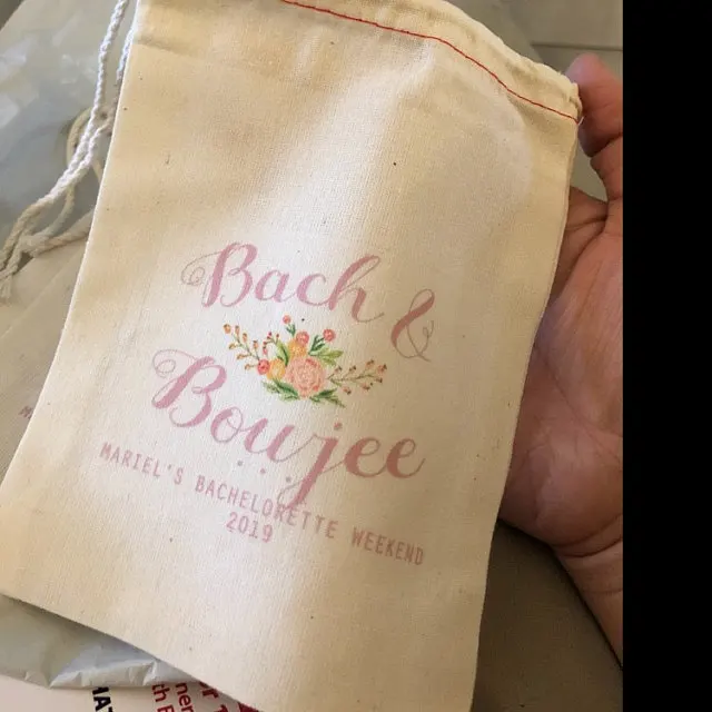 Пользовательские текст Bach &amp Boujee пользу мешок-девичник набор от похмелья-Bach Shit
