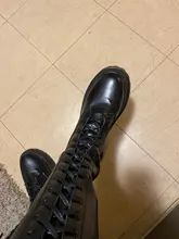 Botas hasta la rodilla de piel sintética con plataforma gruesa para Mujer, botines largos con cordones, con cremallera, estilo Punk, Chelsea, 2020