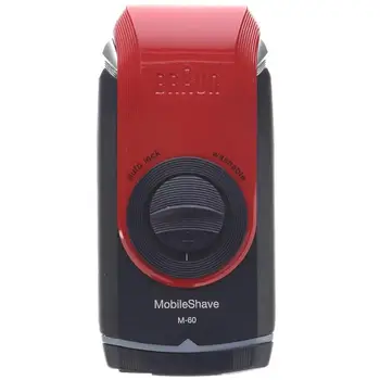 

AFEITADORA DE VIAJE - BRAUN MOBILESHAVE M-60 - SIN CABLE - NEGRO / ROJO