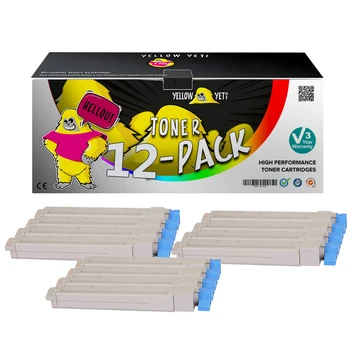 

12pcs Compatible Color Toner Cartridge for 9600 for OKI C9650 C9850 C9600 C9850DN C9650DN C9800 printer