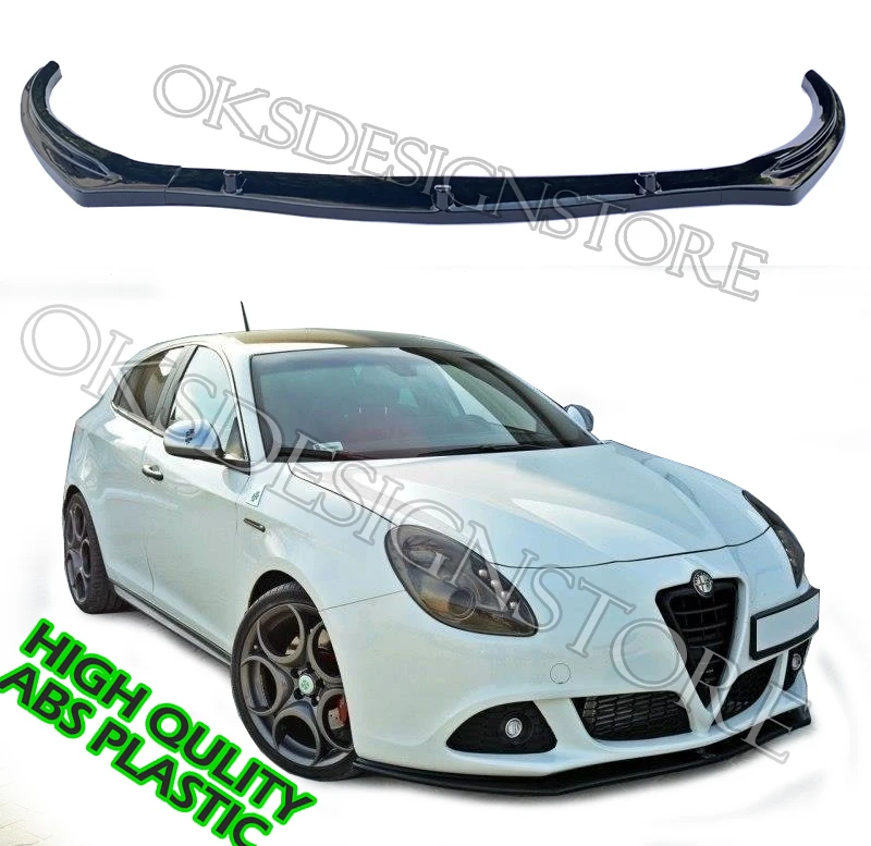 Per Alfa Romeo Giulietta Paraurti Anteriore Labbro Nero Lucido Splitter Diffusore Lip Body Kit Spoiler Paraurti Per