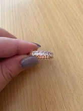 Huitan-anillo de compromiso con Circonia cúbica para mujer, sortija de compromiso, de boda, de lujo, cuadrado, Micro pavé, promesa de amor, gran oferta
