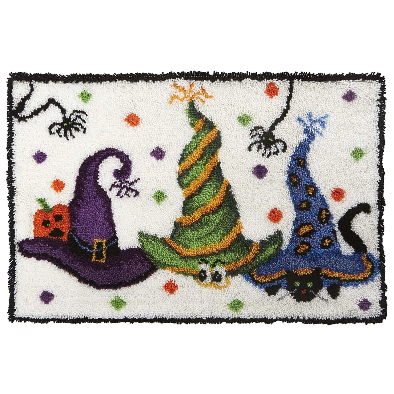 Latch Hook Rug Kits Witch's Hats Wall Tapestry DIY Carpet Rug Pre