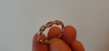 DoreenBeads-Anillo de boda con diamantes de imitación para mujer y hombre, joyería de boda, 1 pieza, nueva moda, venta al por mayor