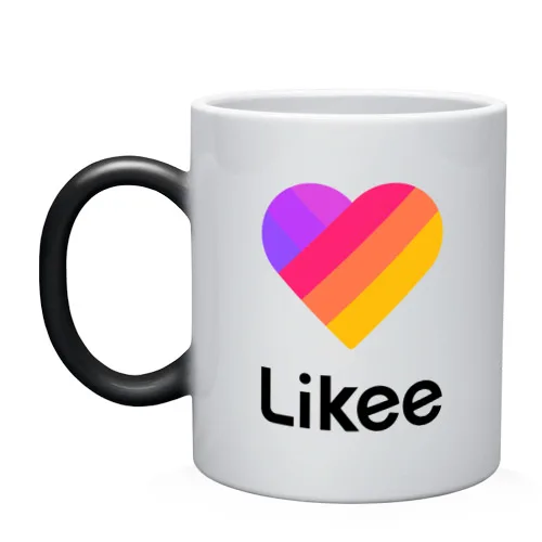 Черный Кружка хамелеон «LIKEE 2» для мужчин/женщин, Дизайнерская кружка с рисунком, Отличный подарок, Яркие и оригинальные - Цвет: Черный