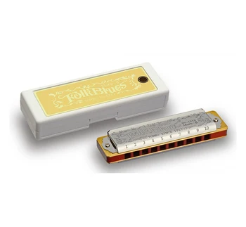 

1210-lf folk blues Mark-II low F harmonica, Tombo