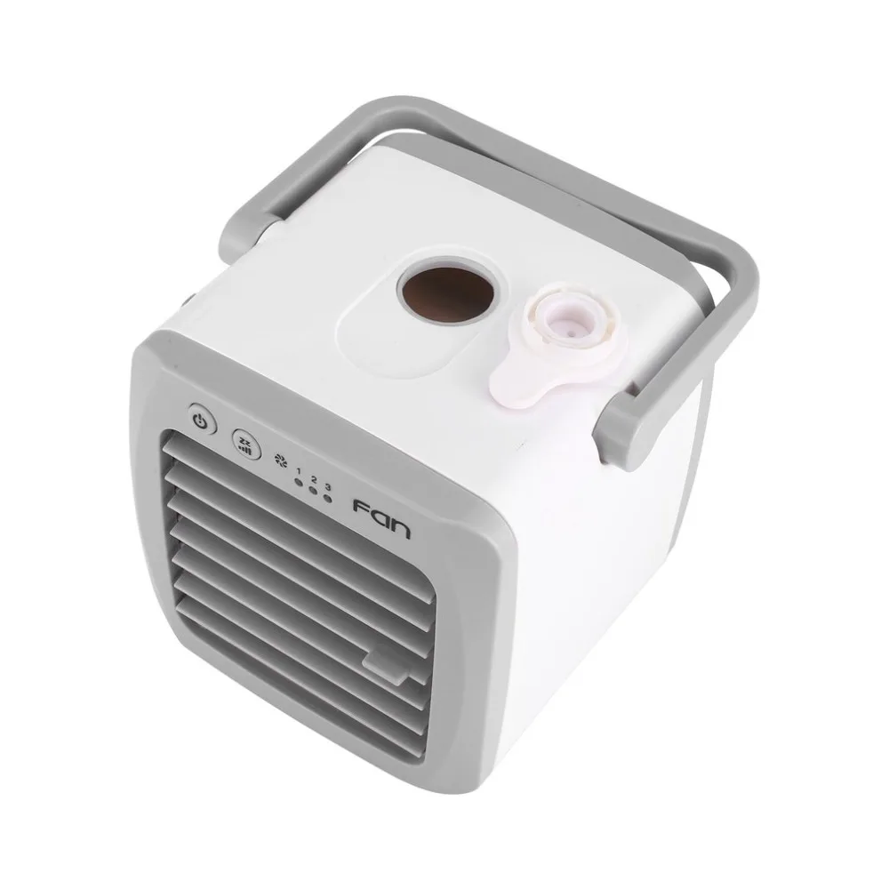 Мини-вентилятор для кондиционирования воздуха с отрицательными ионами, настольный вентилятор-охладитель воздуха, охлаждающий вентилятор для общежития, передвижной охлаждающий вентилятор