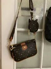 FOXER-Bolso cruzado 3 en 1 con monograma para mujer, bandolera con monedero extraíble de PVC, a la moda, 2020
