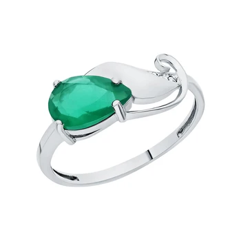 

Silver ring with cubic zirconia sunlight sample 925