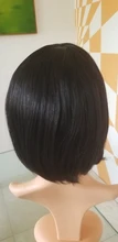 Bob corto pelucas de cabello humano brasileño liso, pelucas de corte corto Remy para mujeres negras, Color Natural, pelucas de máquina completa con explosión