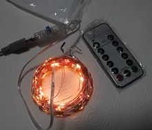 String-Light Timing-Battery Christmas-Decoration Remote-Control Festive Party Copper