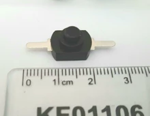 Mini interruptor de botón de encendido y APAGADO para linterna eléctrica, CC 30V 1A, color negro, 10 Uds.