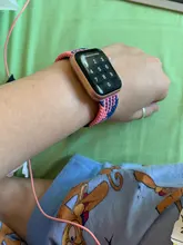 Correa de nailon trenzado para Apple Watch, correa elástica de 44mm, 40mm, 42mm y 38mm, serie iWatch 3, 4, 5, SE, 6