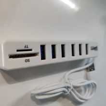 Mini USB Hub 3,0 Multi USB 3,0 Hub USB divisor 3 puertos Hub con lector de tarjetas TF SD 6 puertos 2,0 Hab adaptador para Accesorios de ordenador