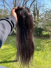 ISEEHAIR-peluca recta de cabello humano para mujer, hecha a máquina, con Color Natural, sin pegamento