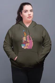 

Angemiel Wear Pug Green Women 'S Hooded Sweatshirt