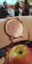 Reloj de pulsera sencillo para mujer, de cuarzo, de cuero de imitación, Geneva, elegante