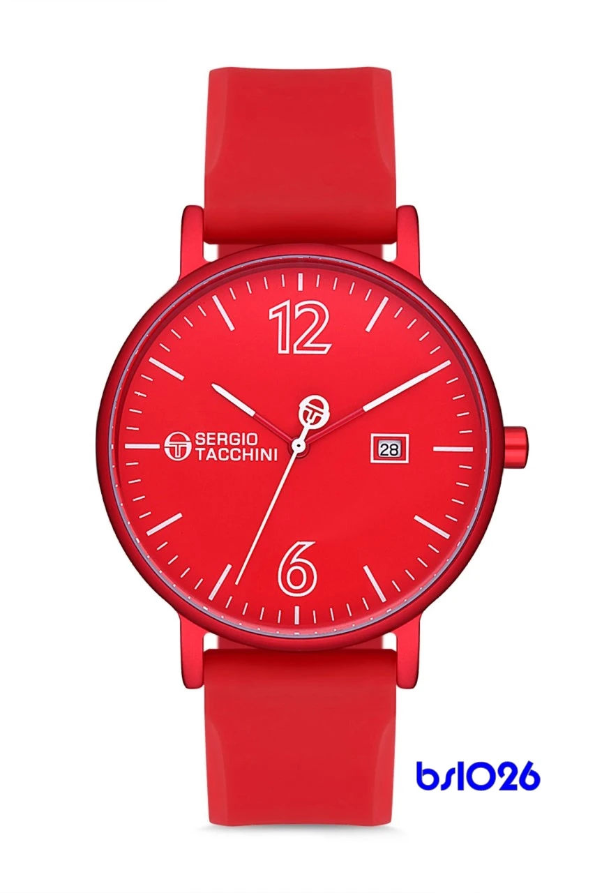 Sergio Tacchini Silicone Red Unisex watch fashion jewelry gold silver black  watches|Quartz Watches| - AliExpress