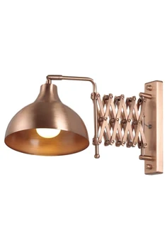 

AVONNI HAP-9082-CPR Copper Plated Wall Sconce, E27, Metal, 22x45